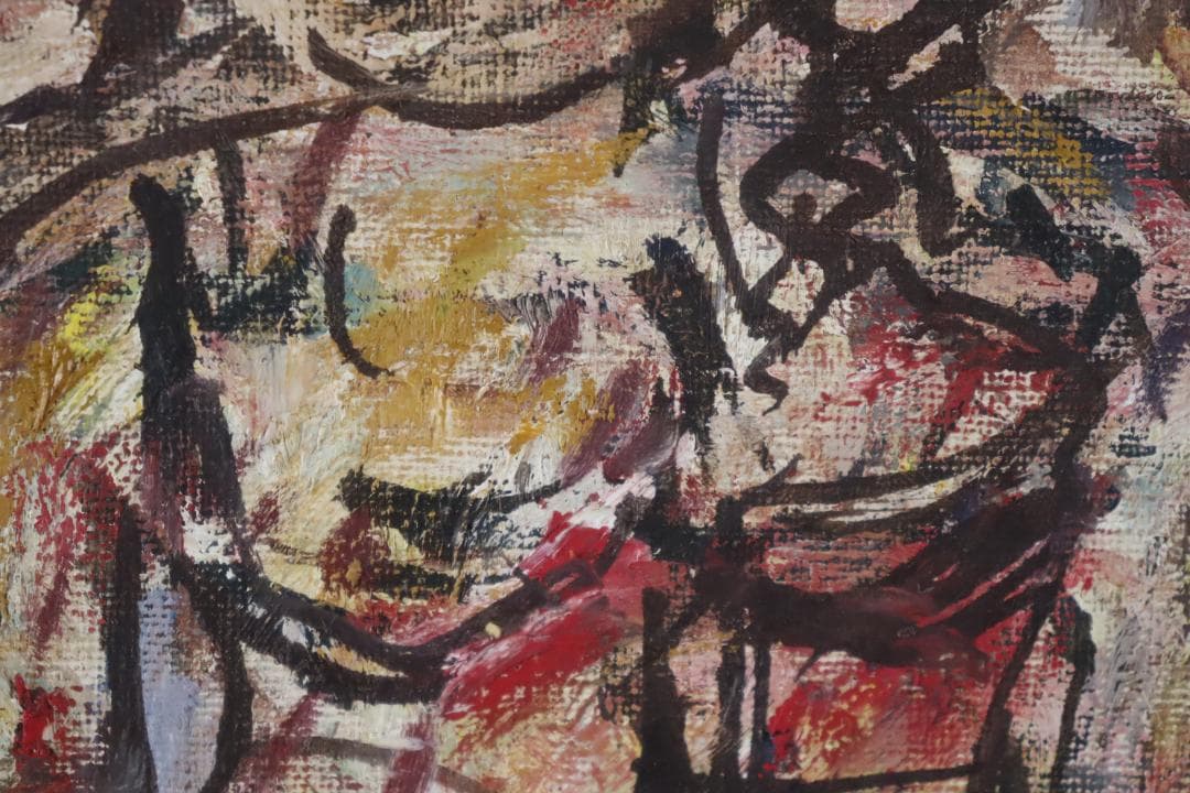 真作保証 奈知安太郎 「座る裸婦」 油彩SM号 独立美術協会 自由美術家協会