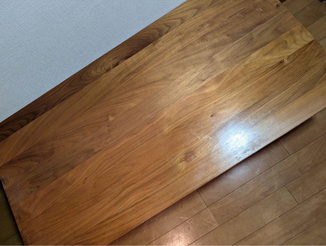 ■送料込■無印良品 無垢材ローテーブル ウォールナット デスク 机廃盤家具