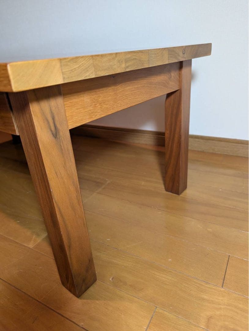 ■送料込■無印良品 無垢材ローテーブル ウォールナット デスク 机廃盤家具