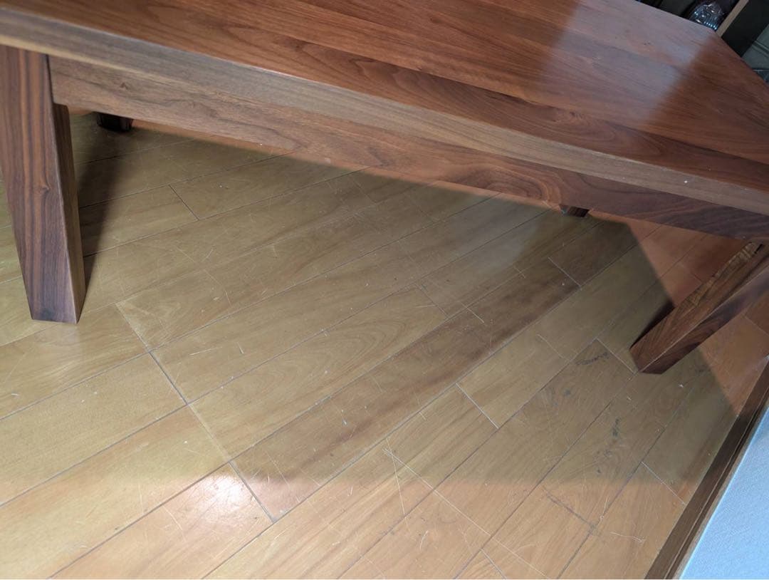 ■送料込■無印良品 無垢材ローテーブル ウォールナット デスク 机廃盤家具