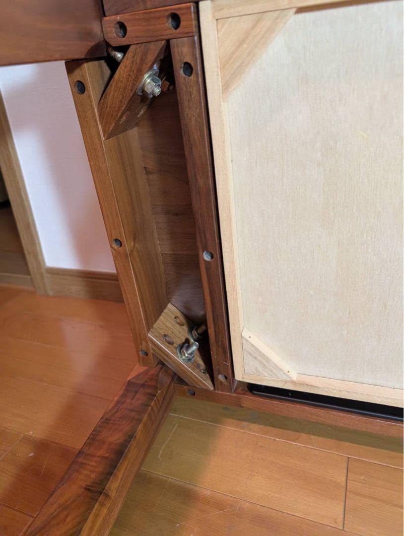 ■送料込■無印良品 無垢材ローテーブル ウォールナット デスク 机廃盤家具