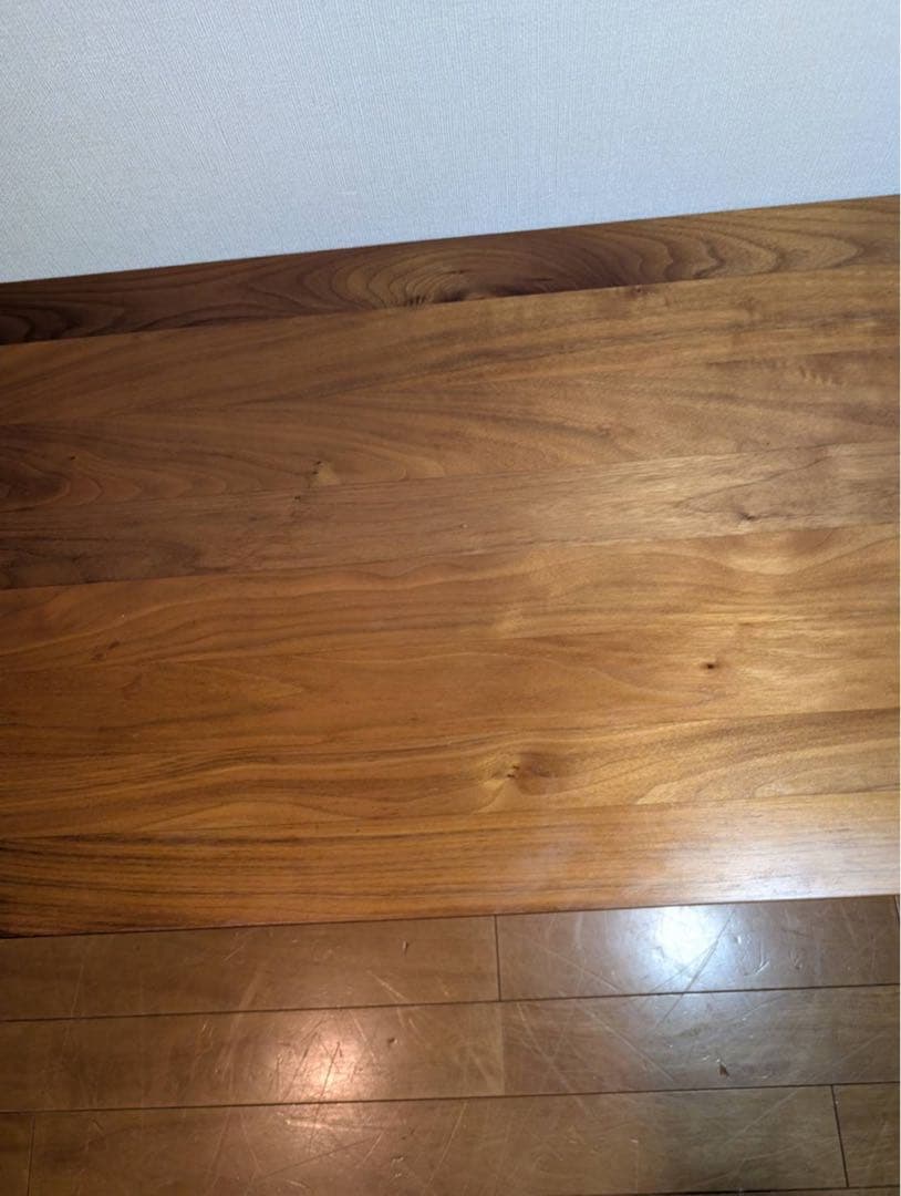 ■送料込■無印良品 無垢材ローテーブル ウォールナット デスク 机廃盤家具