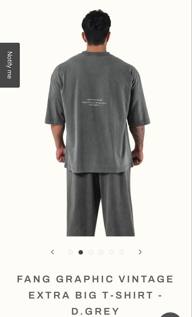 横川着用 LÝFT FANG GRAPHIC VINTAGE Tシャツ M