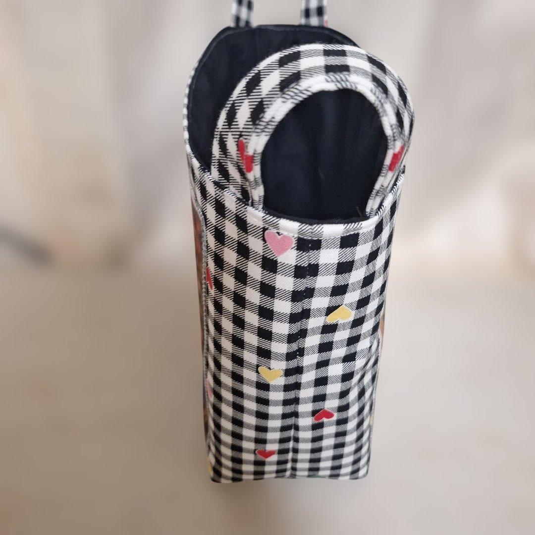 可愛いパネル生地　ハンドメイド　布バスケット