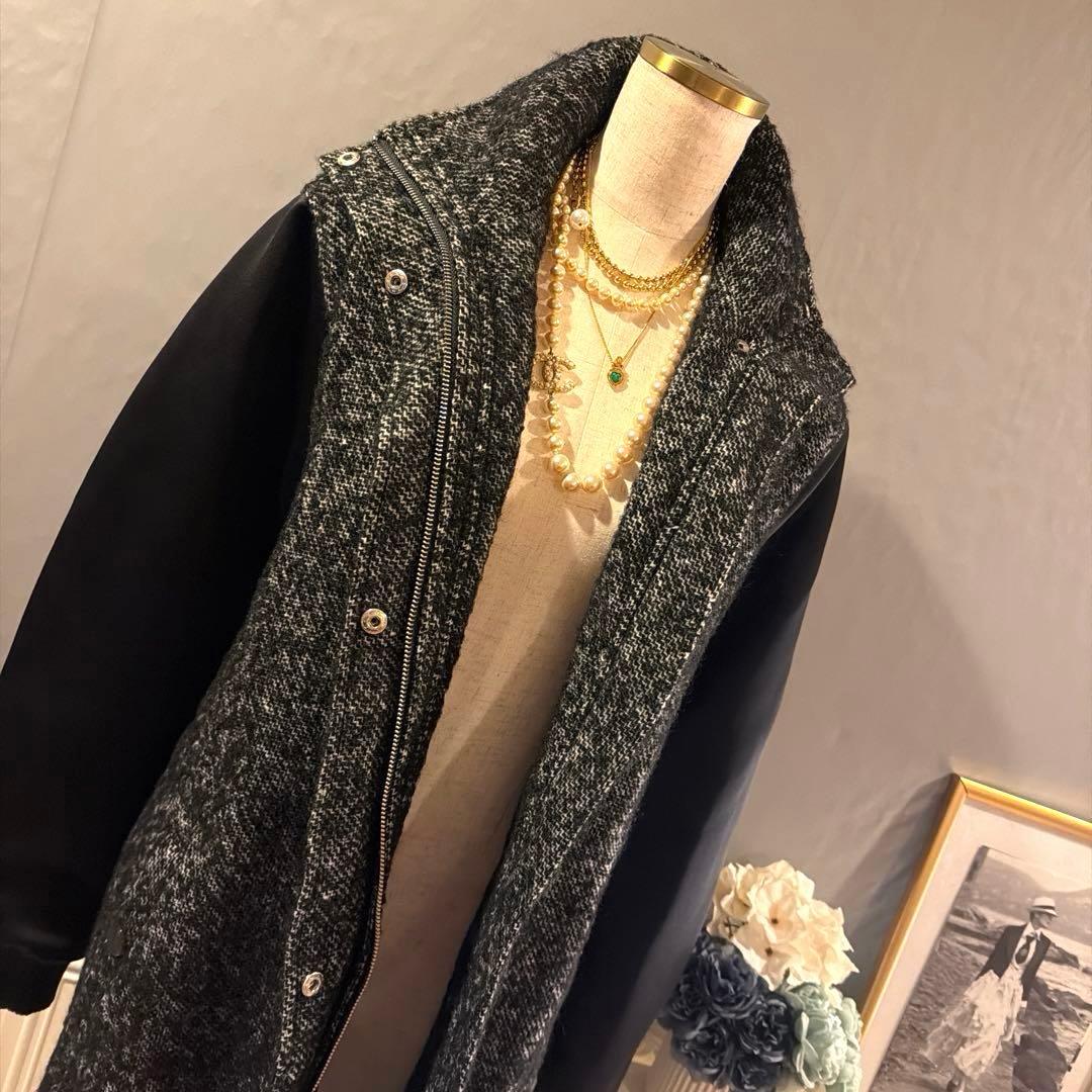 【9万円】bymareneBIRGER ツイードデザイン　ブルゾン　コート