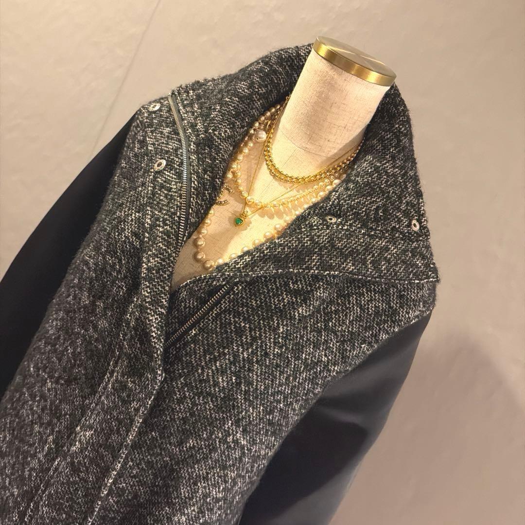 【9万円】bymareneBIRGER ツイードデザイン　ブルゾン　コート