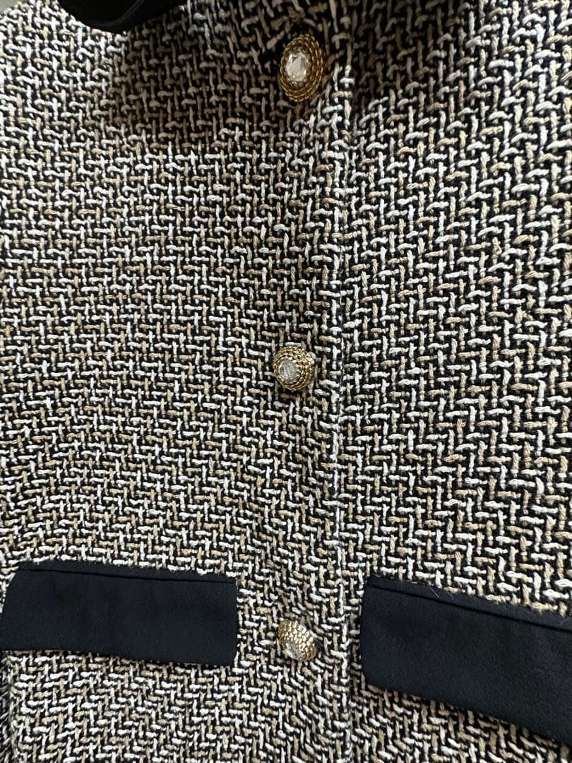 さ*ら様 【極美品】ZARA♡韓国風ツイードショートジャケット/XSサイズ/秋冬
