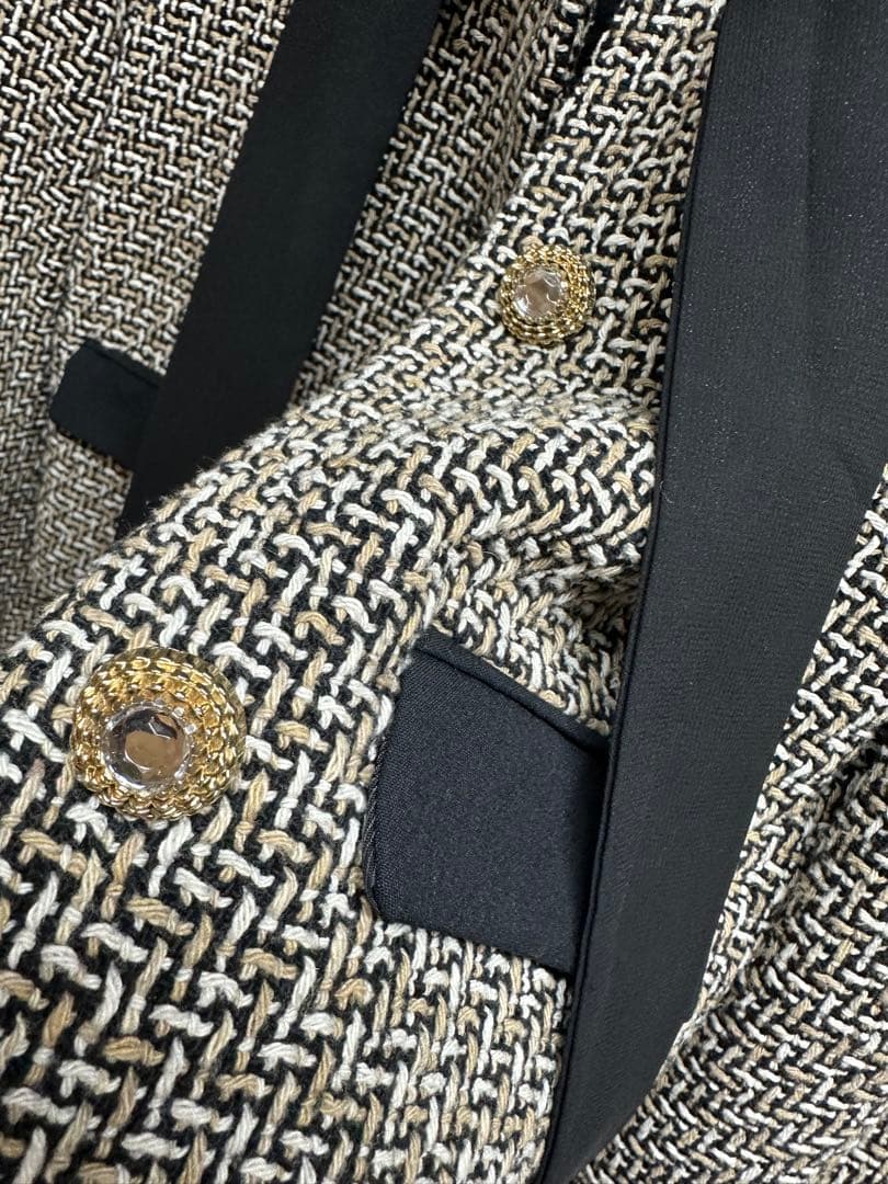 さ*ら様 【極美品】ZARA♡韓国風ツイードショートジャケット/XSサイズ/秋冬