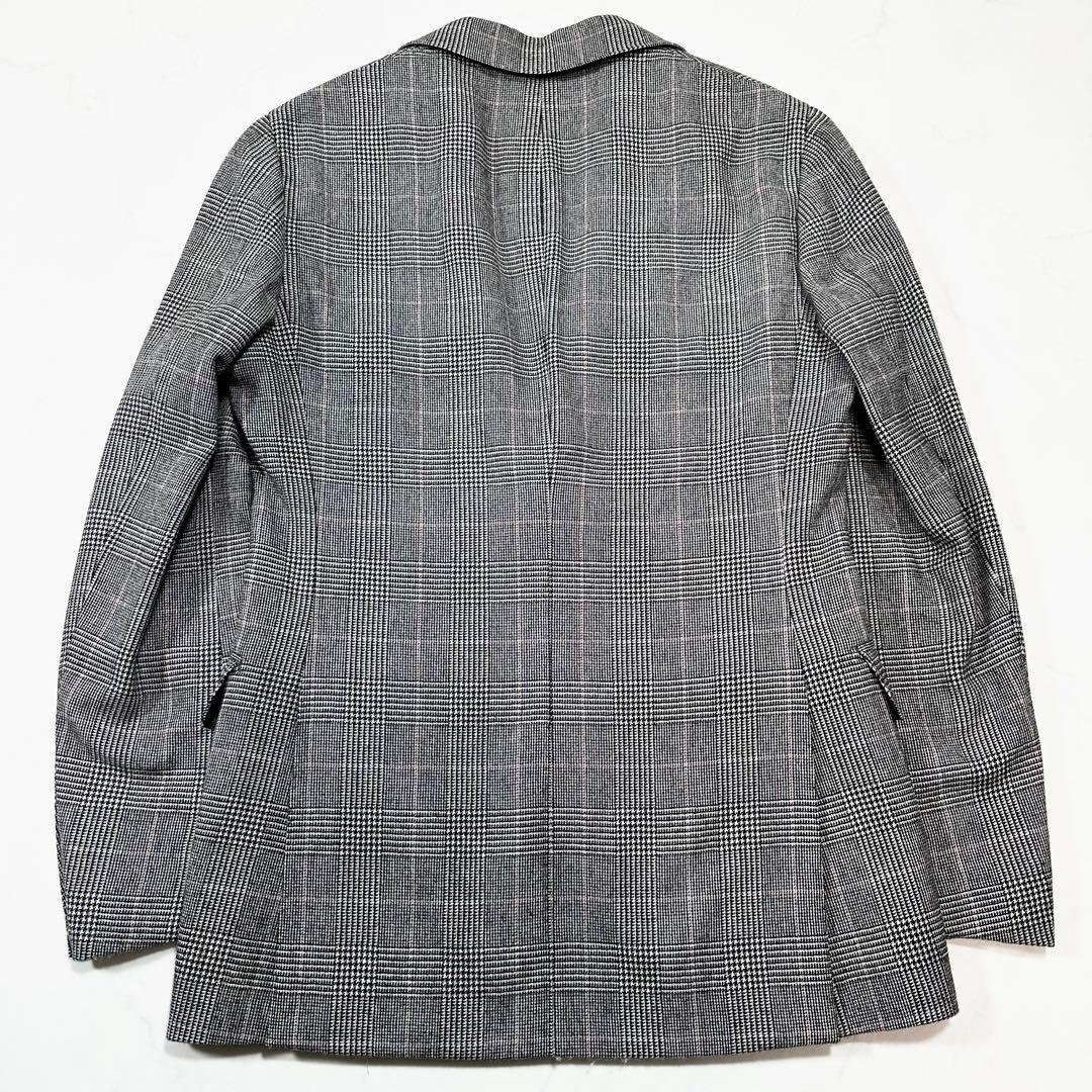 未使用級 定価16万◎ブリッラ ドーメル 3ピース グレンチェック グレー 44