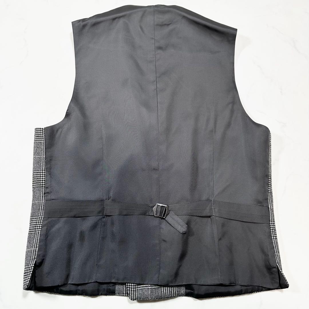 未使用級 定価16万◎ブリッラ ドーメル 3ピース グレンチェック グレー 44