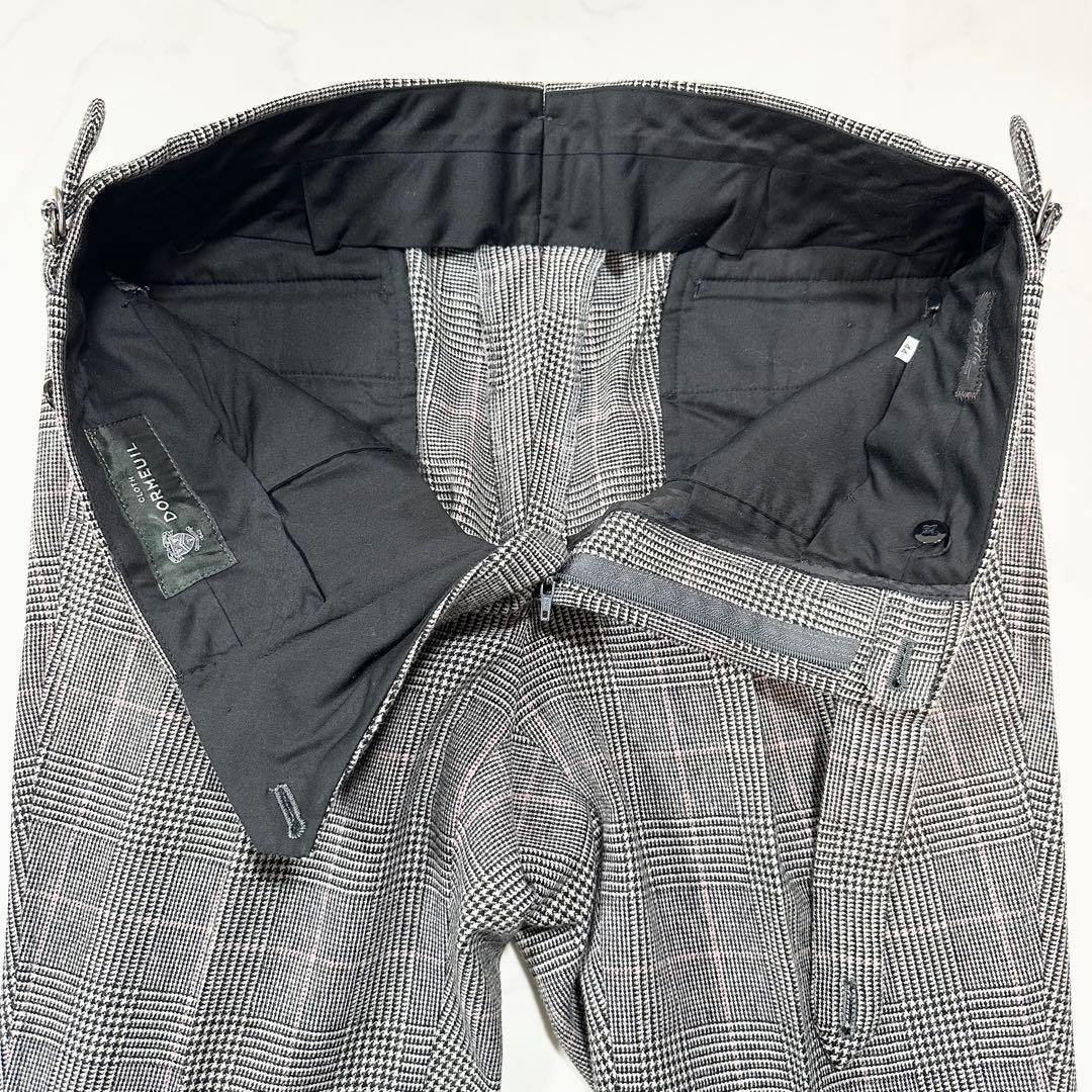 未使用級 定価16万◎ブリッラ ドーメル 3ピース グレンチェック グレー 44