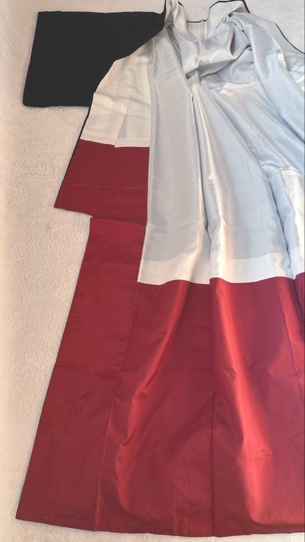 十字絣がかわいい　正絹　紬　濃紺