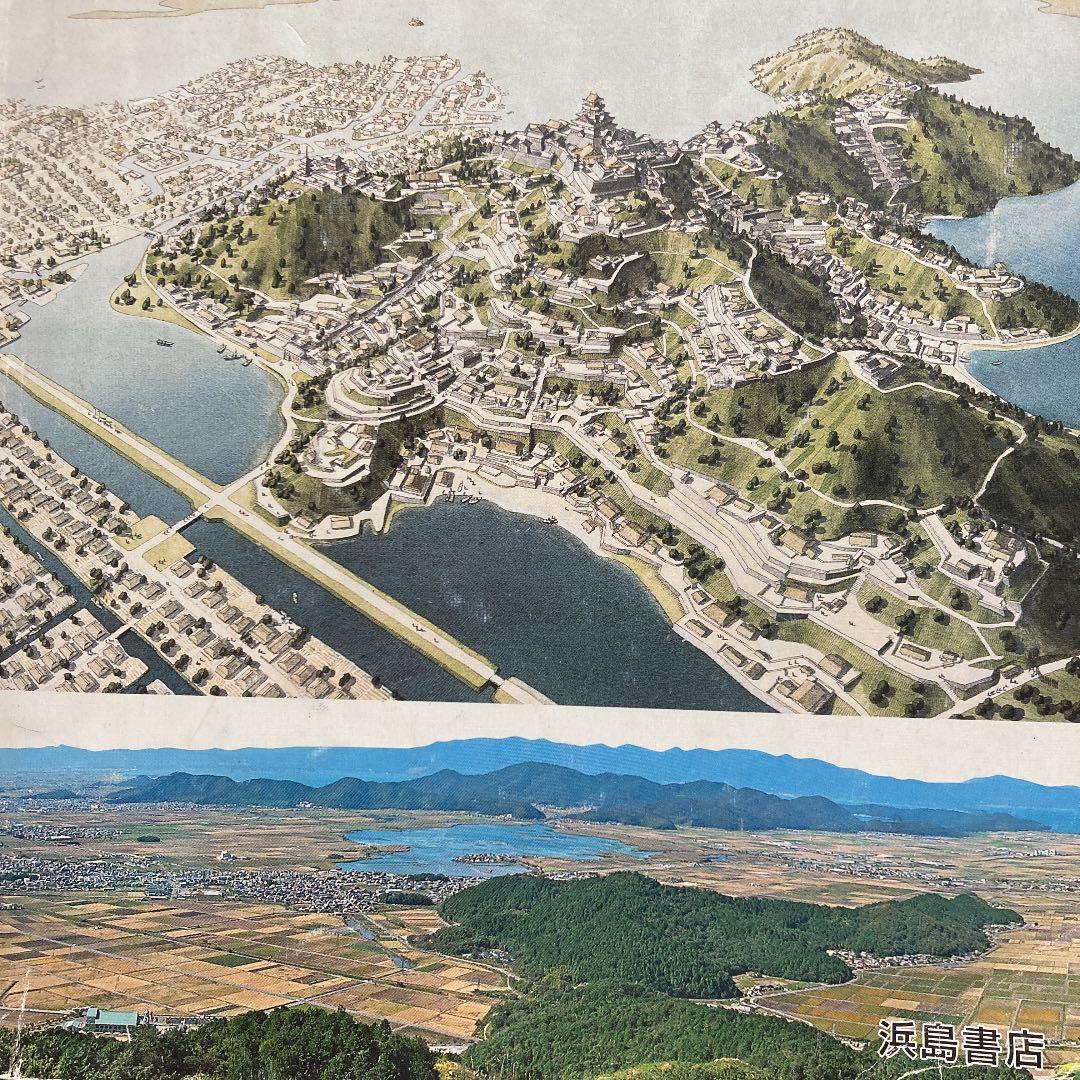 安土城郭上空俯瞰図　浜島書店中学校教科書