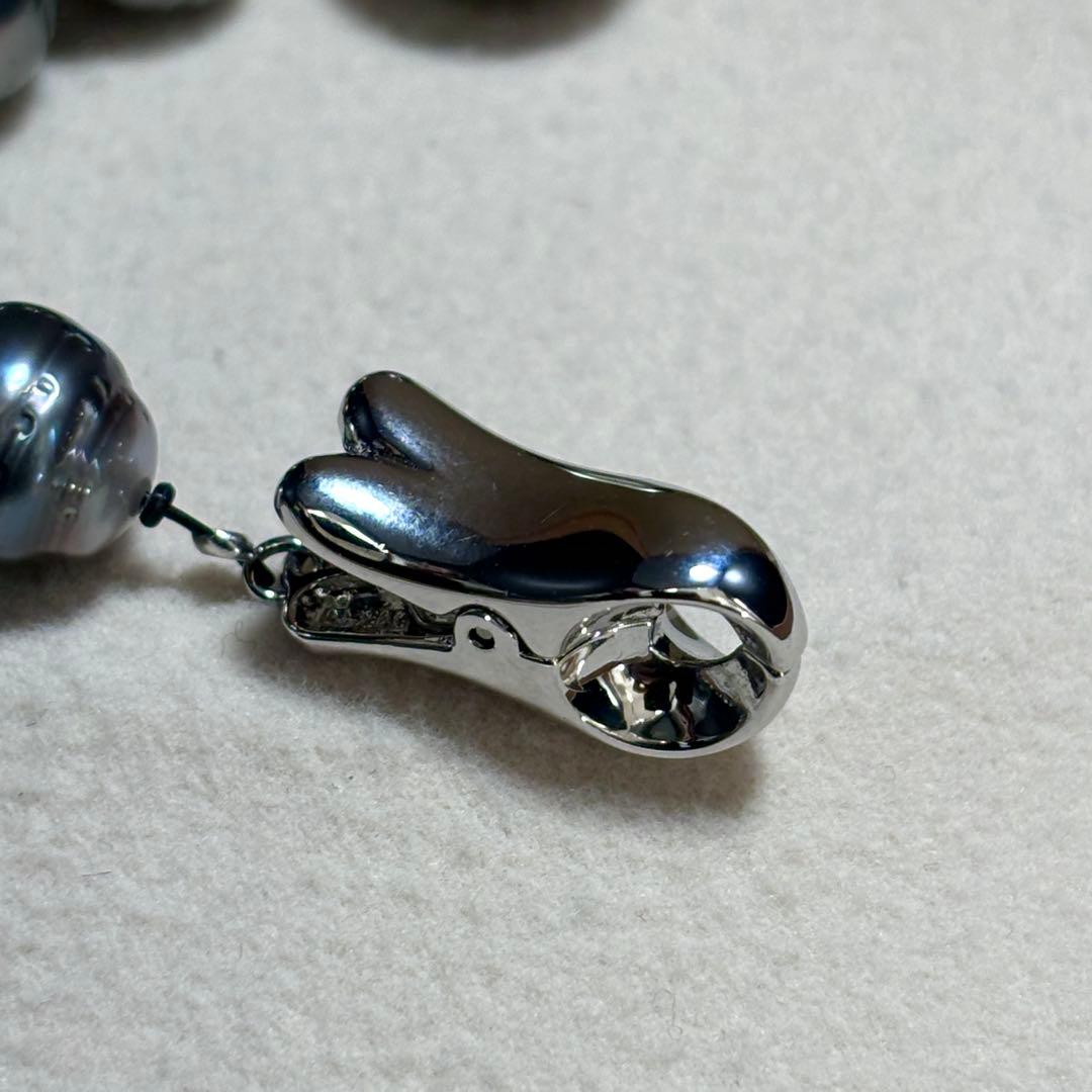 テリ強✨　黒蝶真珠　鑑別付き　デザイン　パール　8.0-11.5 本真珠