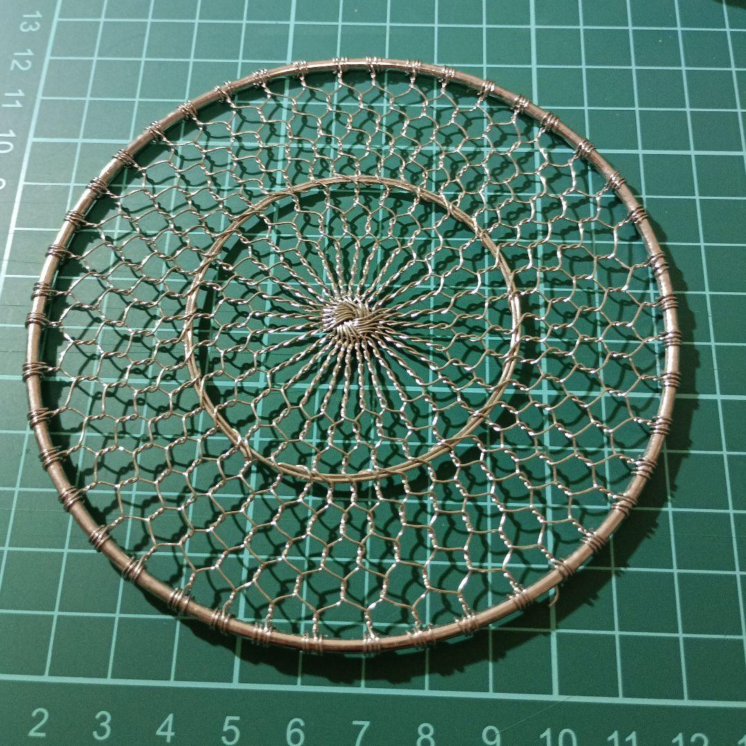 金網足有り（4寸）8枚、銀網（4寸）8枚、銀網（5寸）8枚のまとめ売り