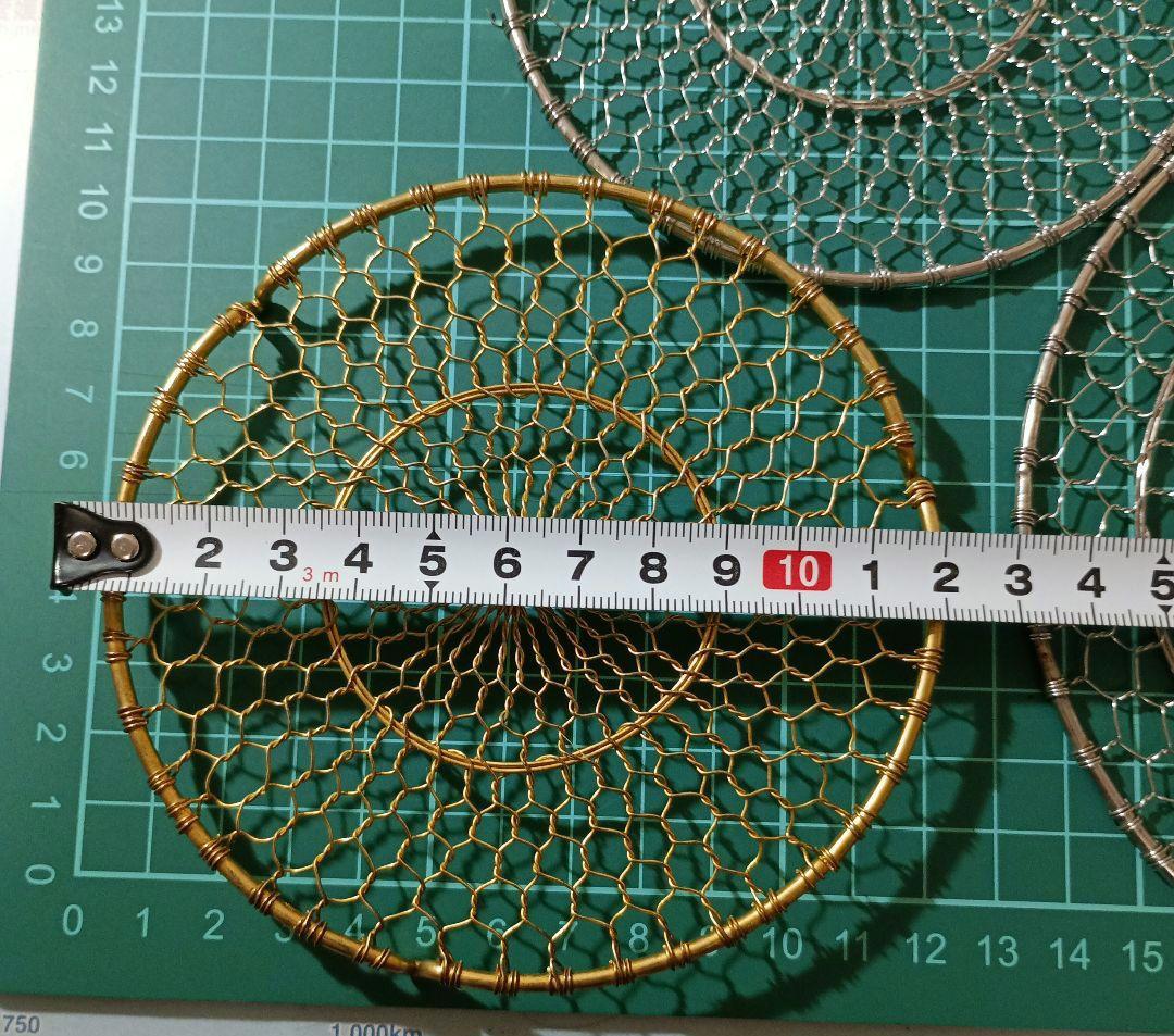 金網足有り（4寸）8枚、銀網（4寸）8枚、銀網（5寸）8枚のまとめ売り