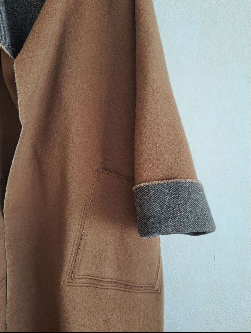 MITTAN ウールシルクリバーコート