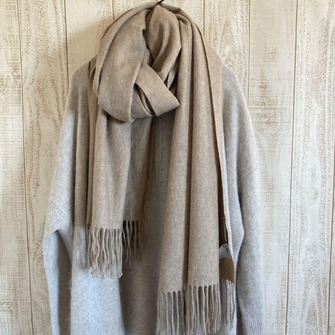 ナチュラルベーシック　カシミヤ100%大判マフラー　ショール 完売品