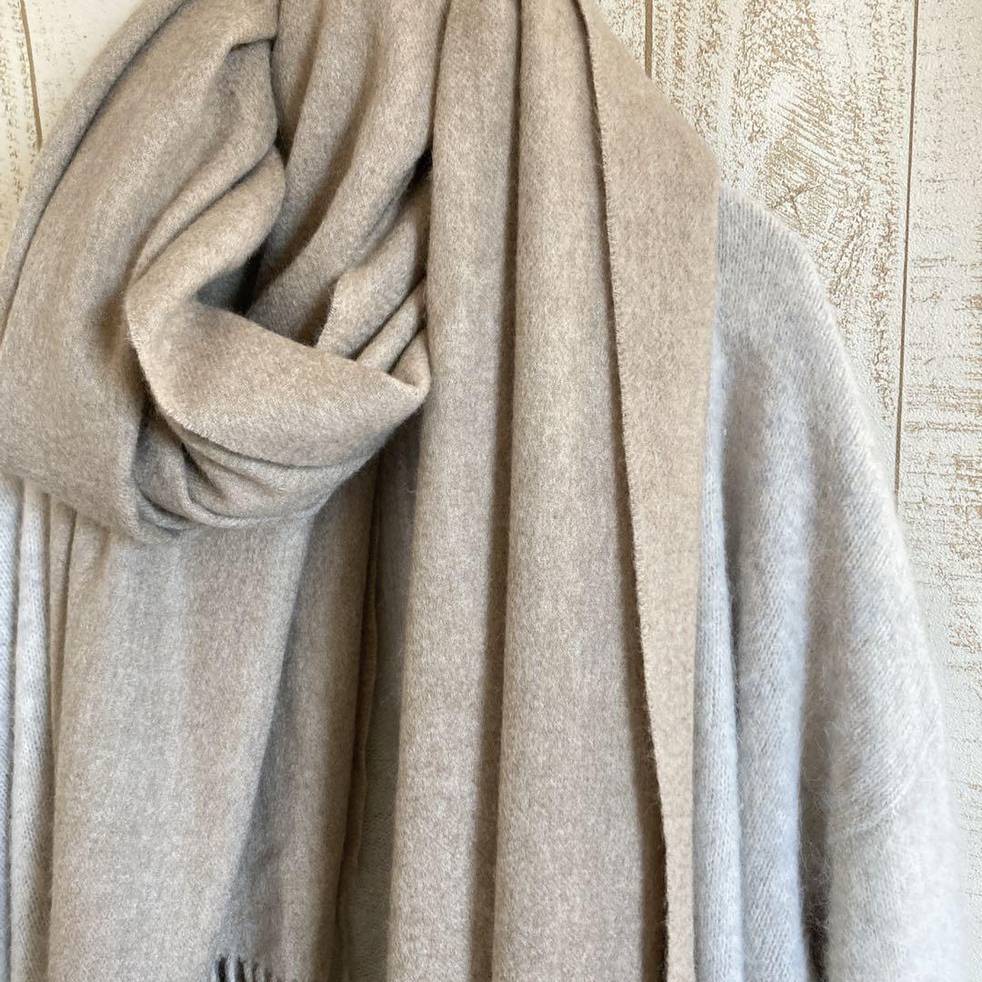 ナチュラルベーシック　カシミヤ100%大判マフラー　ショール 完売品