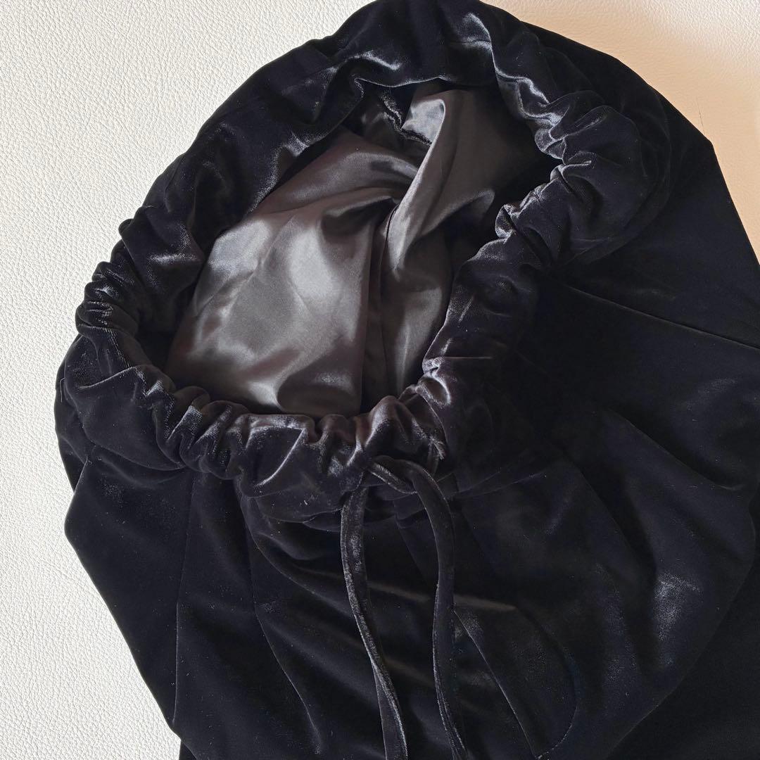 OHGA オーガ　ベロアパンツ　ドロストパンツ　ブラック　S