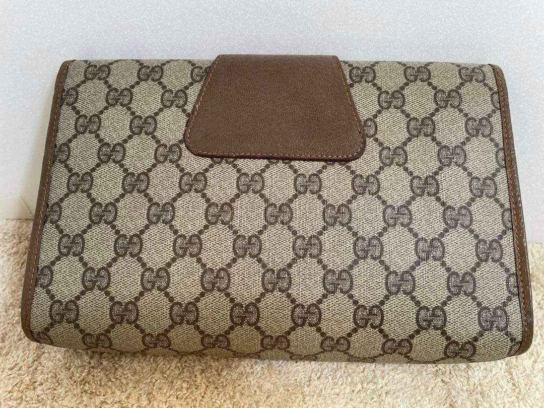GUCCI グッチ GGスプリーム クラッチバック セカンドバックPVC レザー