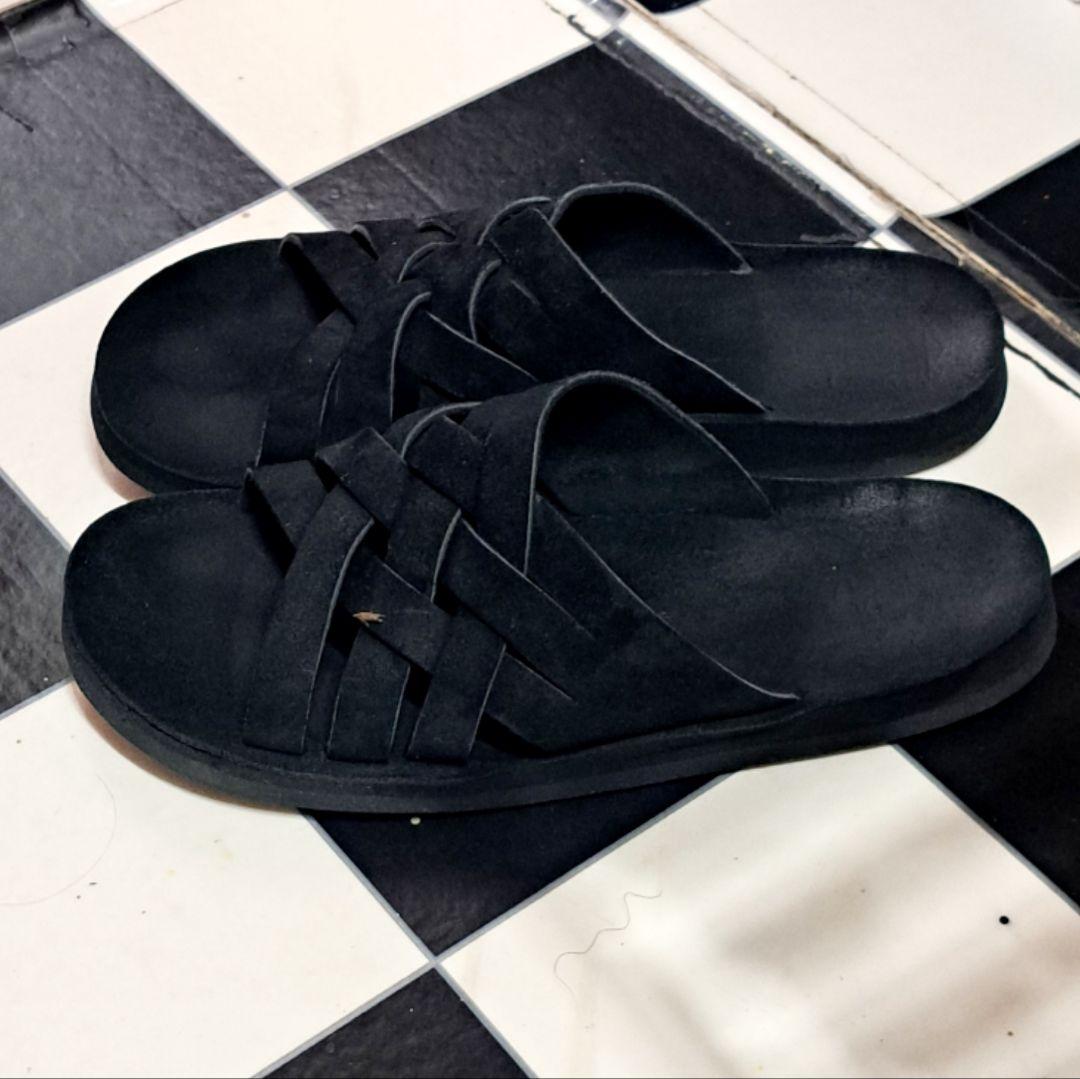 THE SANDALMAN サンダルマン　編み込みレザー　スエード　サンダル