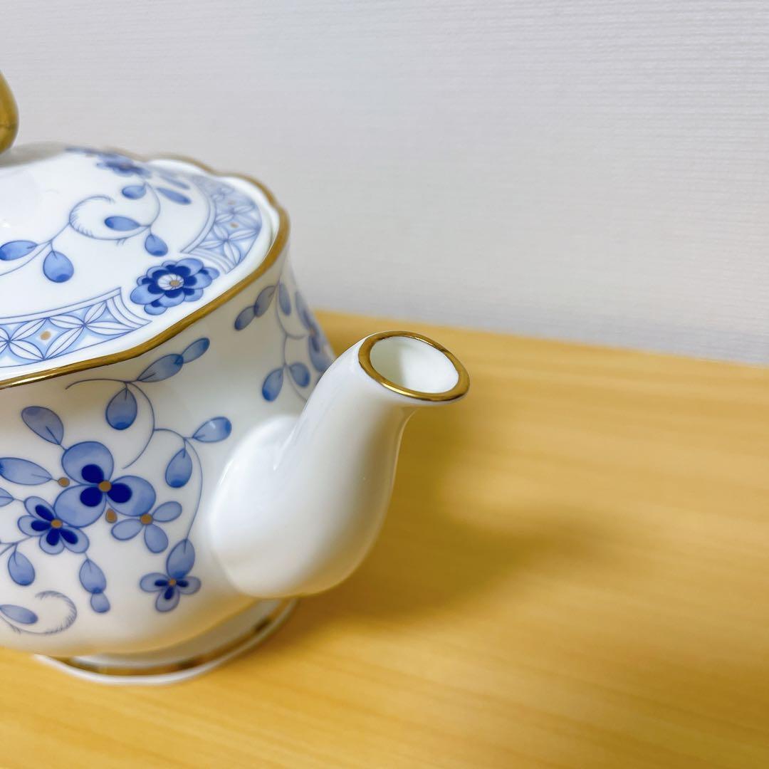 【美品】NARUMI　ナルミ　ミラノ ボーンチャイナ　ティーポット　箱付き