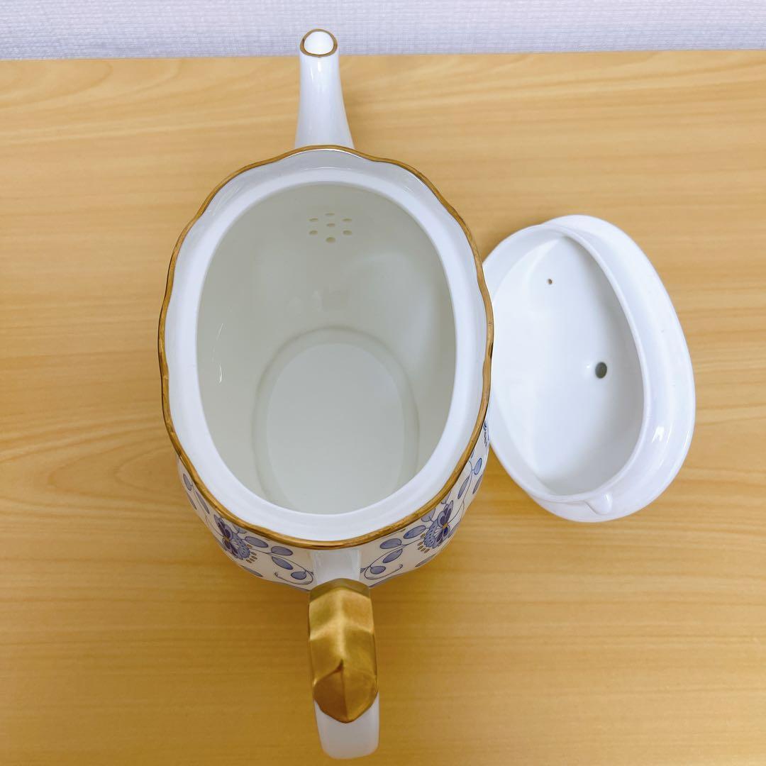 【美品】NARUMI　ナルミ　ミラノ ボーンチャイナ　ティーポット　箱付き