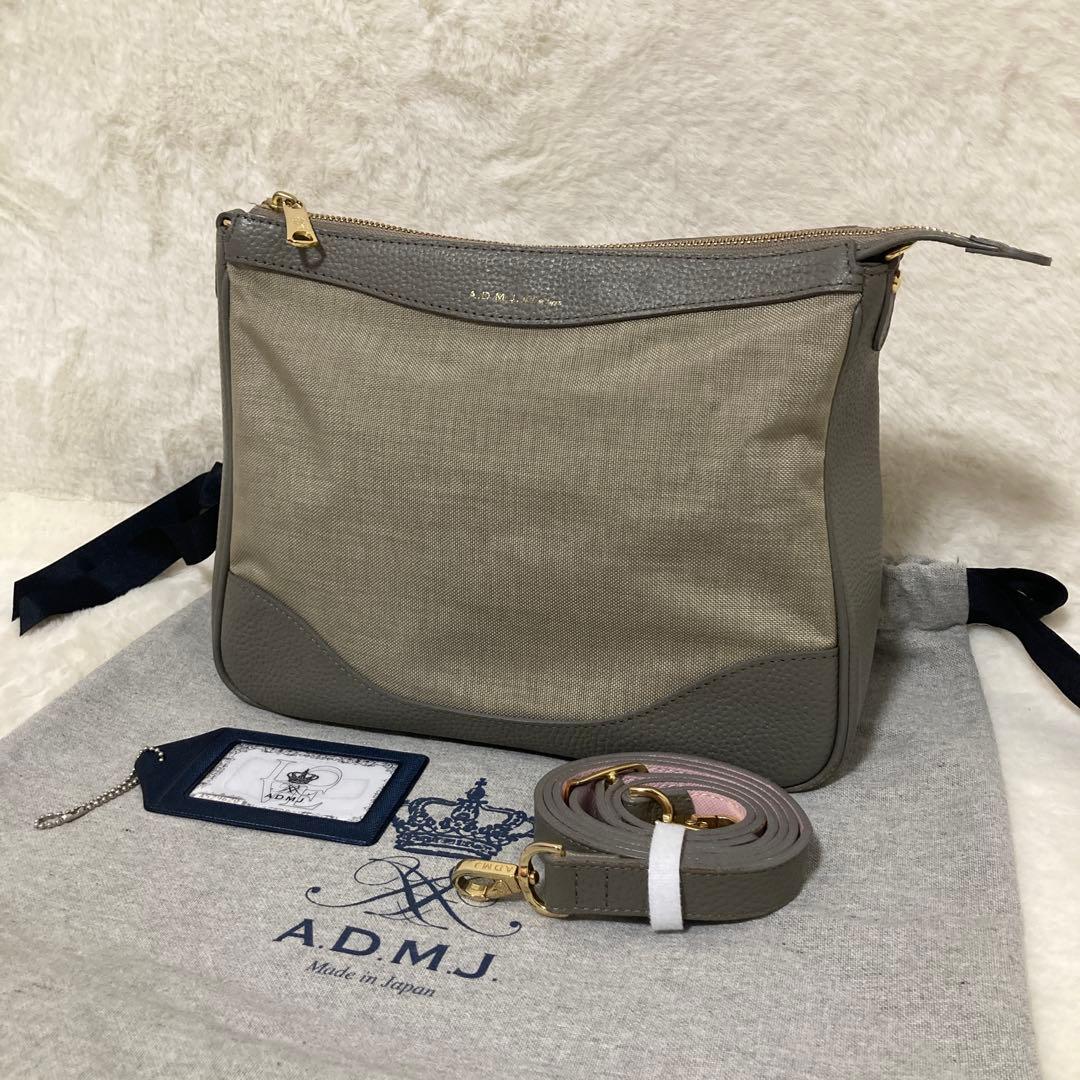 新品未使用 タグ付き ADMJ エーディーエムジェイ グレー ショルダーバッグ