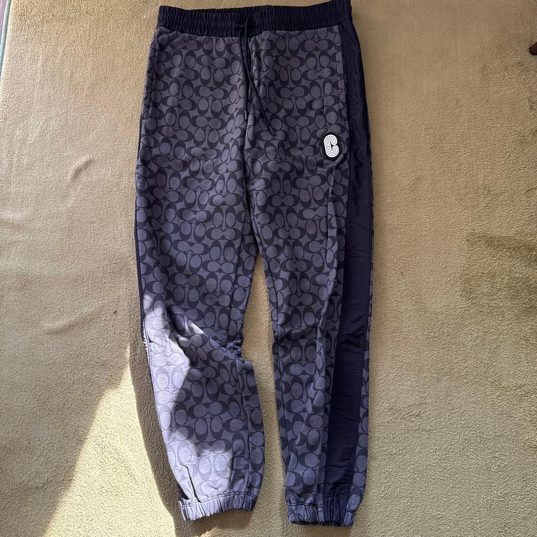 Coach コーチメンズ総柄グレースウェットパンツ　L