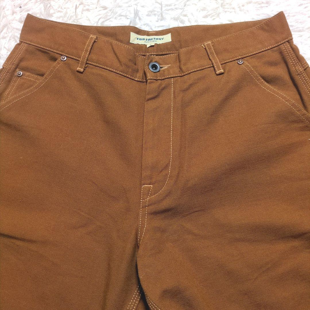 FOBFACTORY　メンズ　コットンダックワークパンツ　ブラウン　サイズ2
