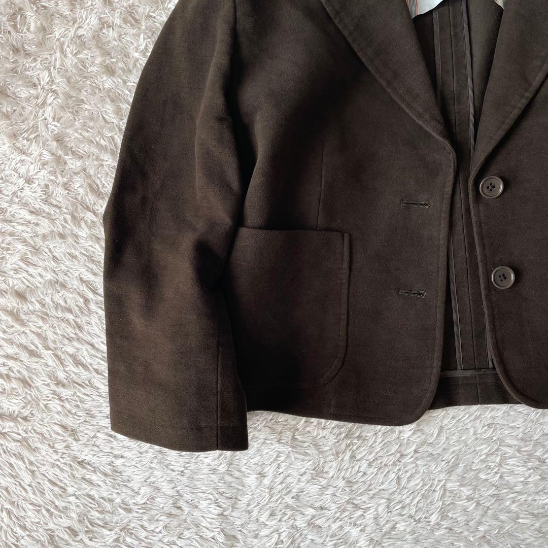 マーガレットハウエル 美品 メルトンテーラードジャケット 2 ブラウン