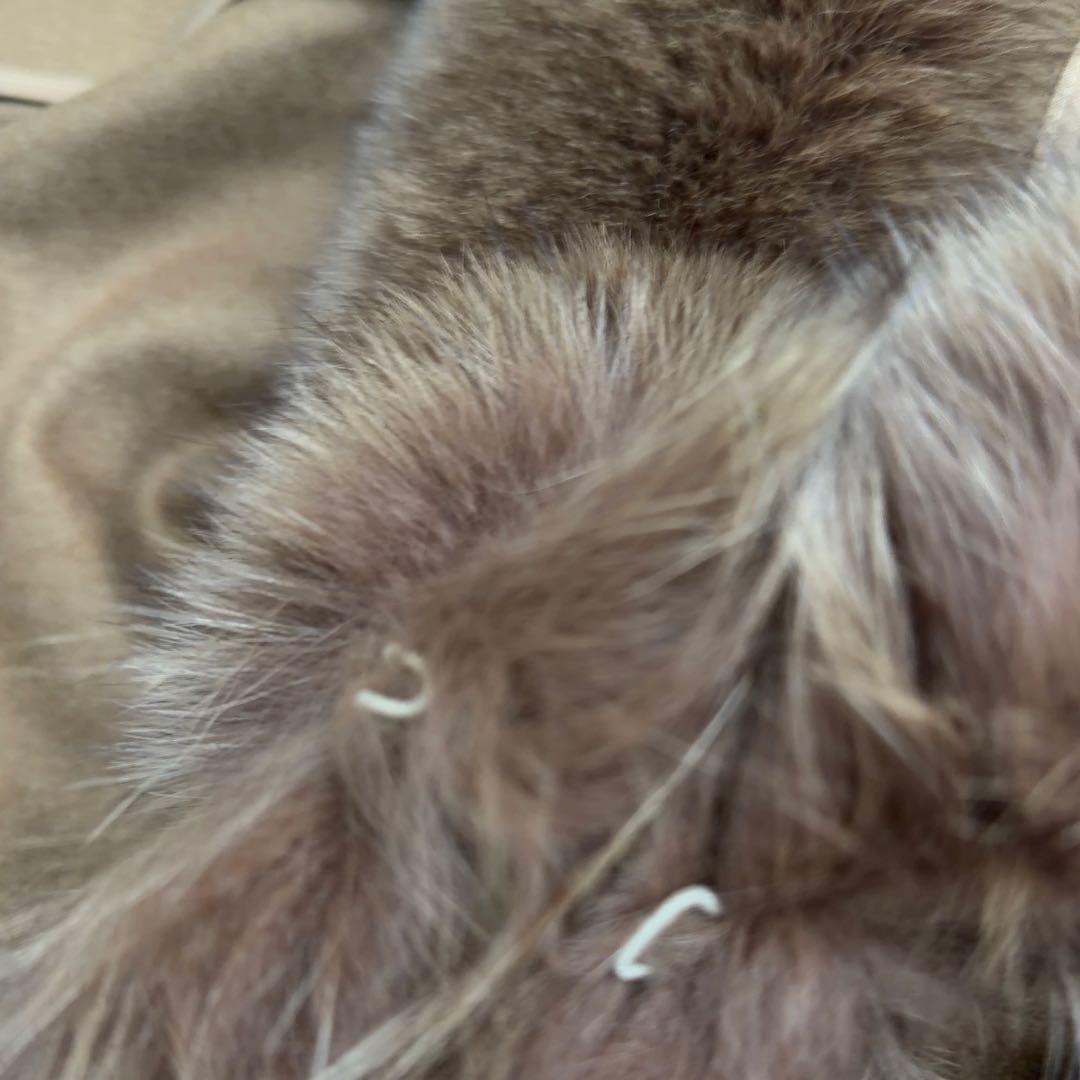 【SAGA FURS】2way カシミヤ100% リアルフォックス ポンチョ M