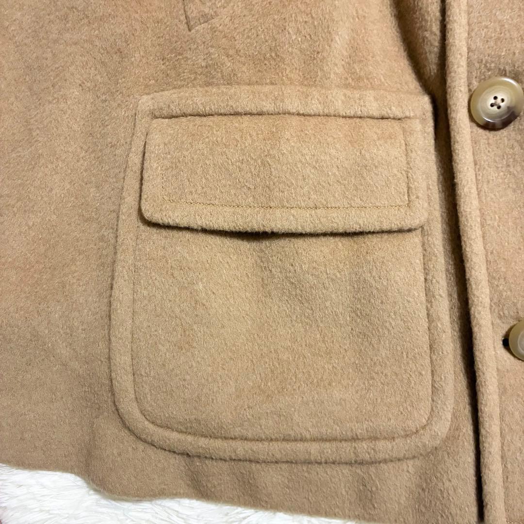 美品 ラルフローレン ポンチョコート キャメル100% ケープコート M