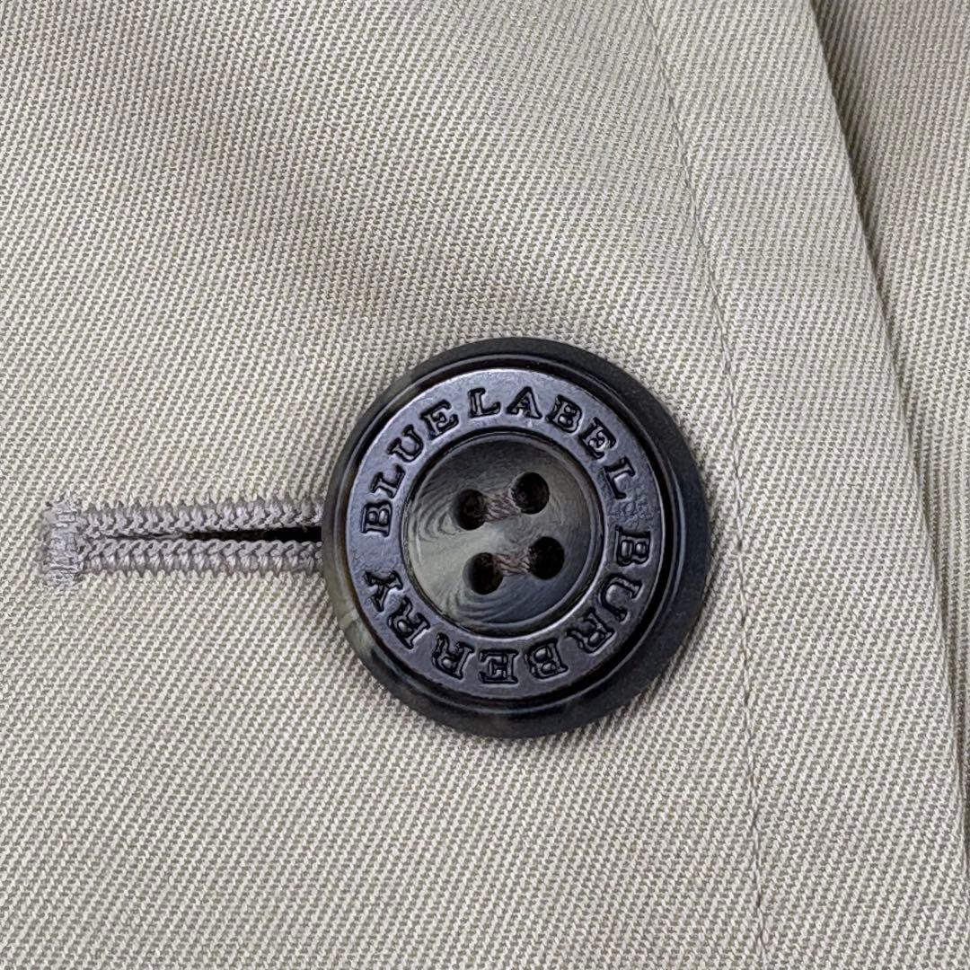 【美品】バーバリーブルーレーベル　トレンチコート　ロング丈　ノバチェックベルトM