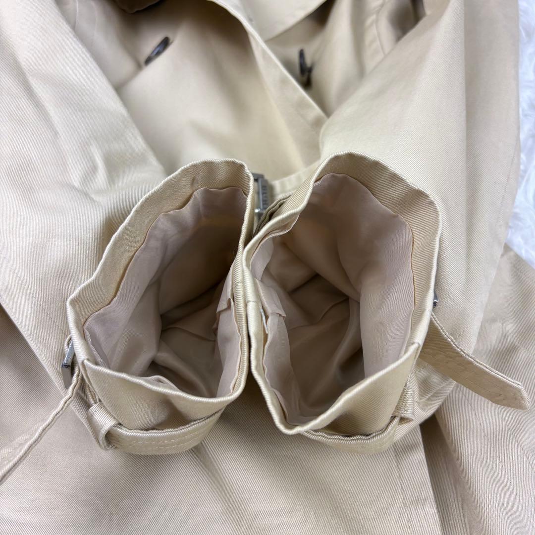 【美品】バーバリーブルーレーベル　トレンチコート　ロング丈　ノバチェックベルトM