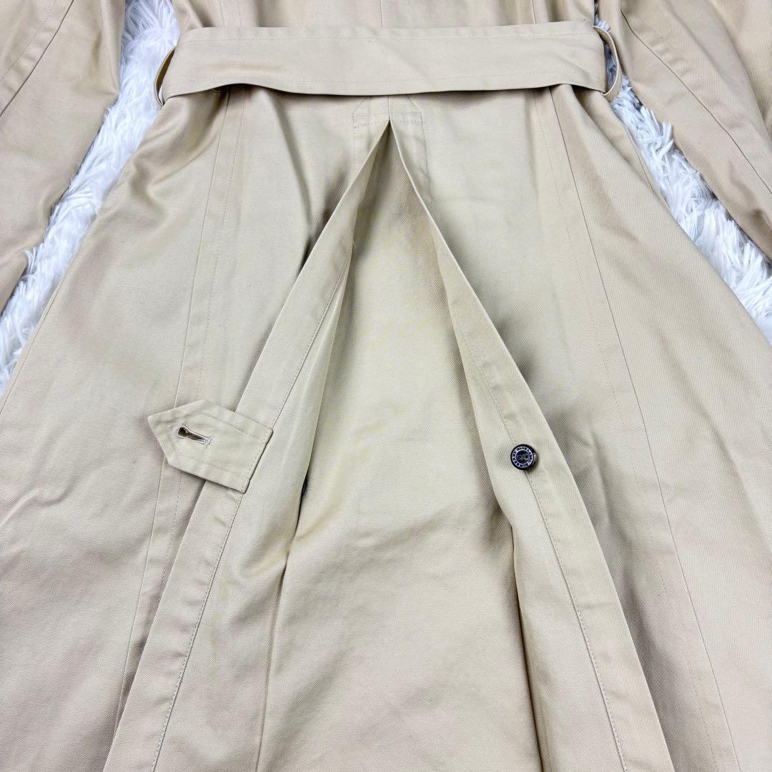 【美品】バーバリーブルーレーベル　トレンチコート　ロング丈　ノバチェックベルトM