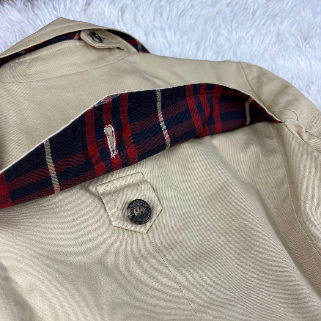 【美品】バーバリーブルーレーベル　トレンチコート　ロング丈　ノバチェックベルトM