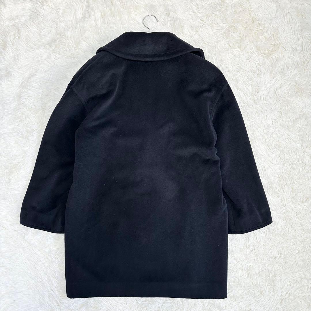 極美品 クリスチャンディオール アンゴラ混 ウールコート ダブル ヴィンテージ黒