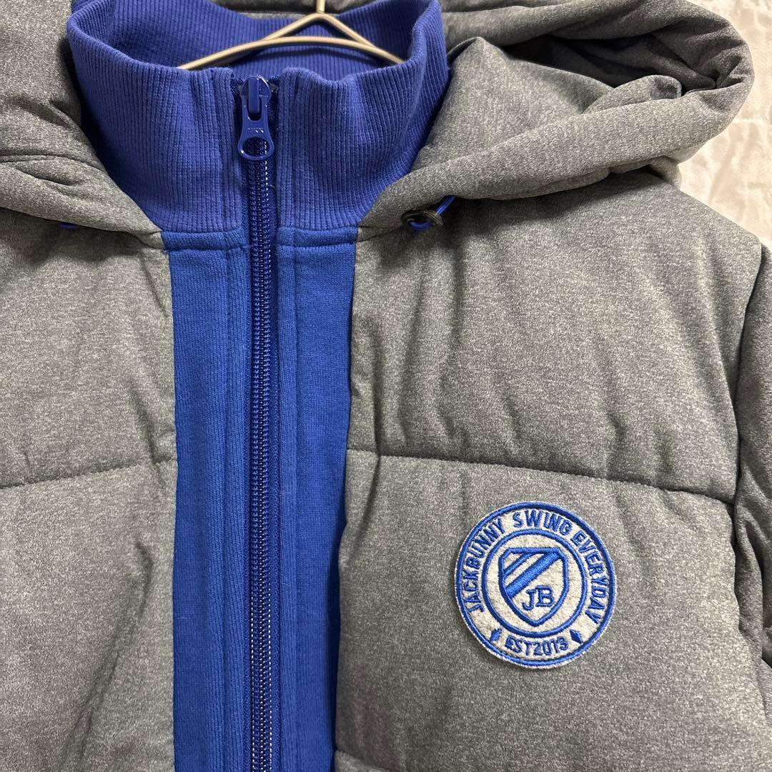 ジャックバニー フード 中綿 ダウン ジップアップ ジャケット ロゴ ワッペン