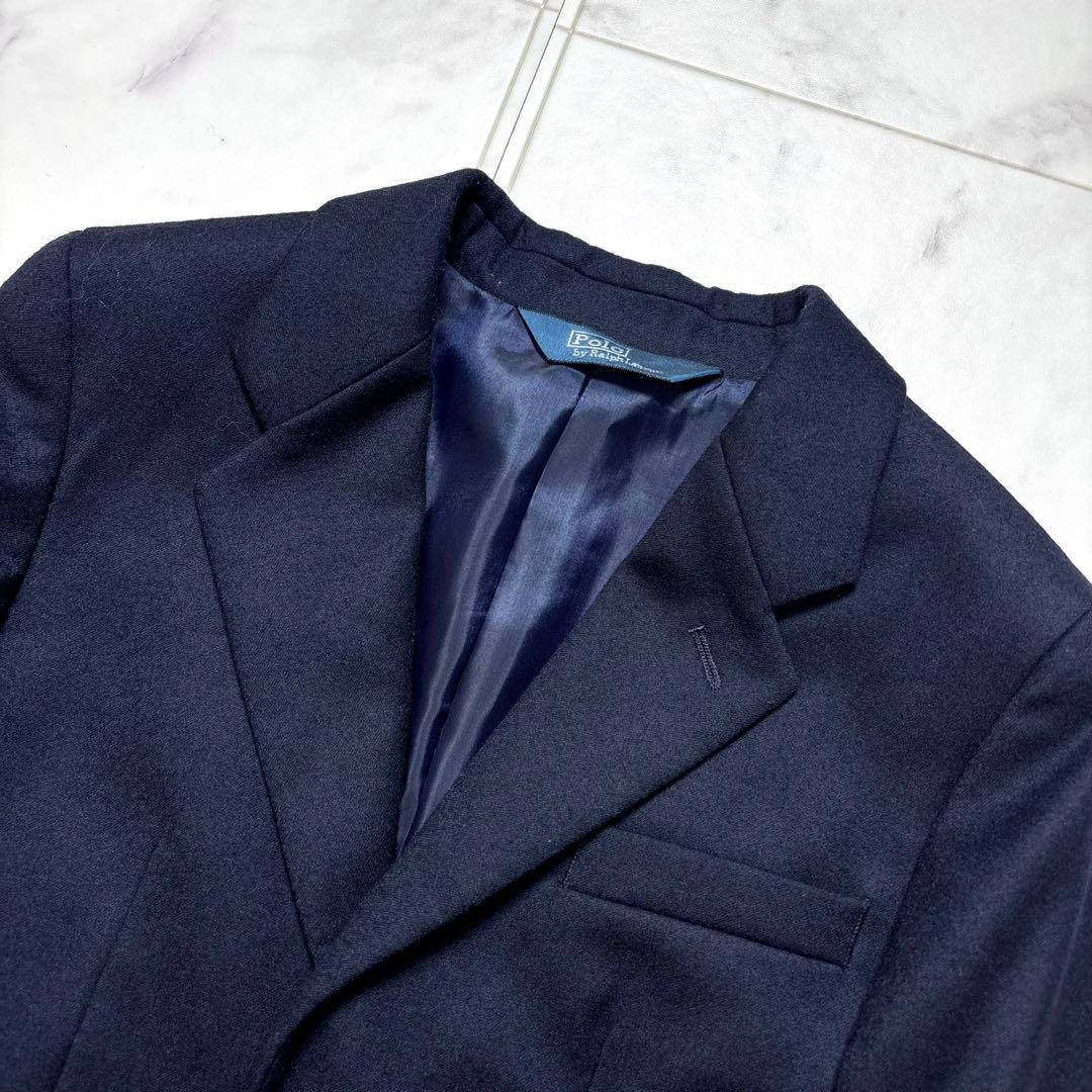 ラルフローレン キッズフォーマル 120/110 紺ブレ チェックパンツ スーツ