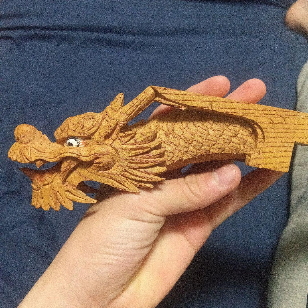 地車（だんじり）の龍の木彫り