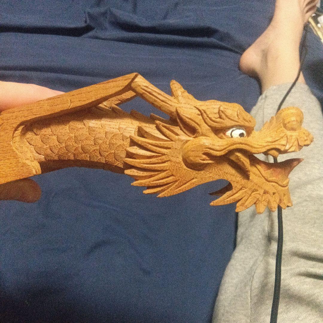 地車（だんじり）の龍の木彫り