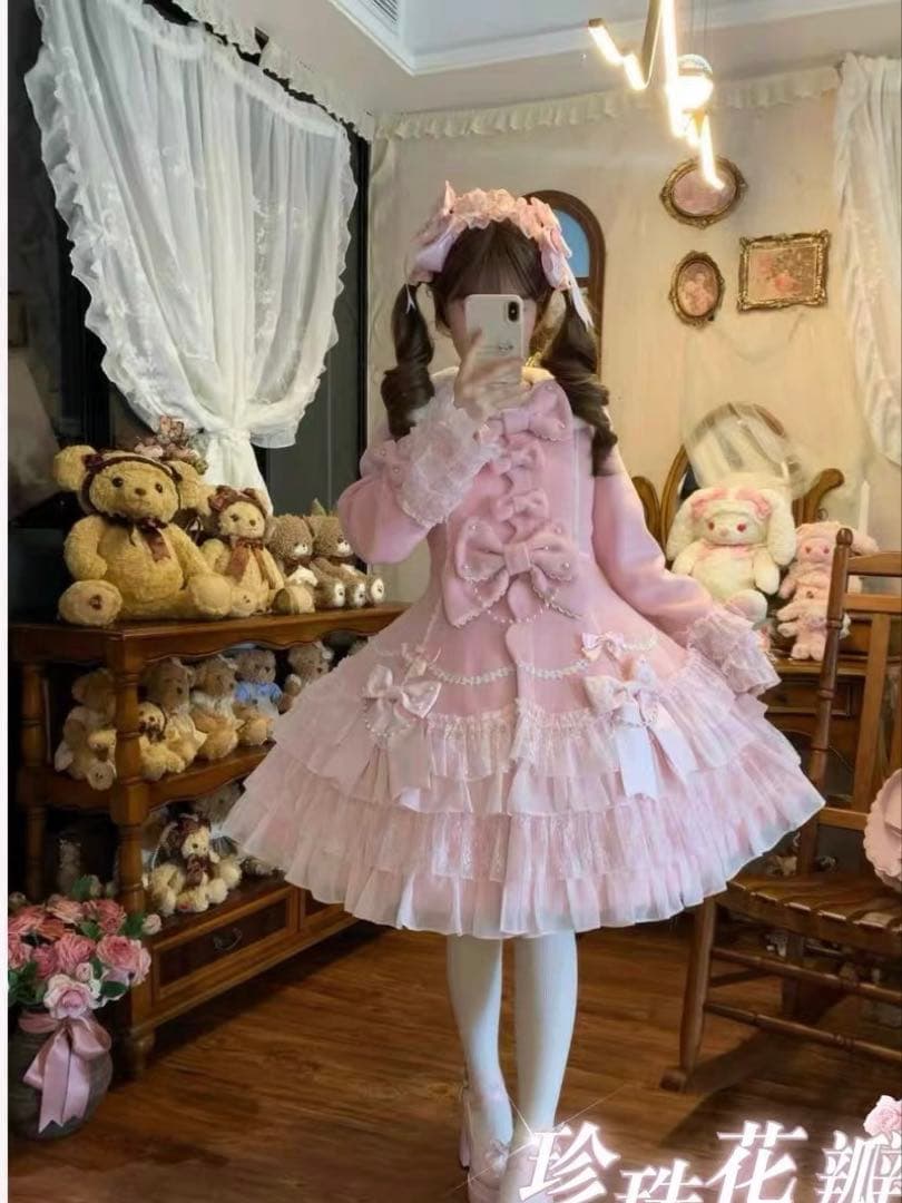 ピンク　コート