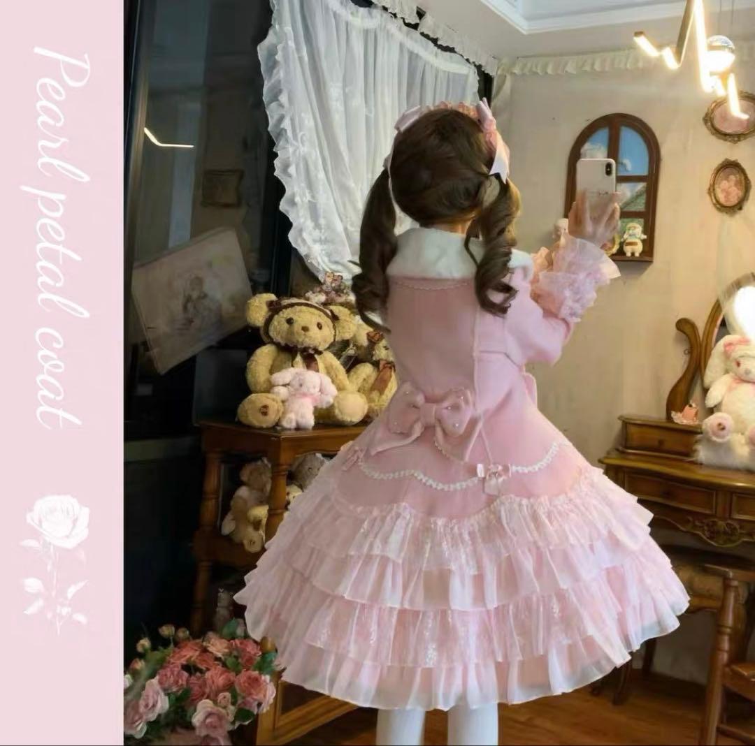 ピンク　コート