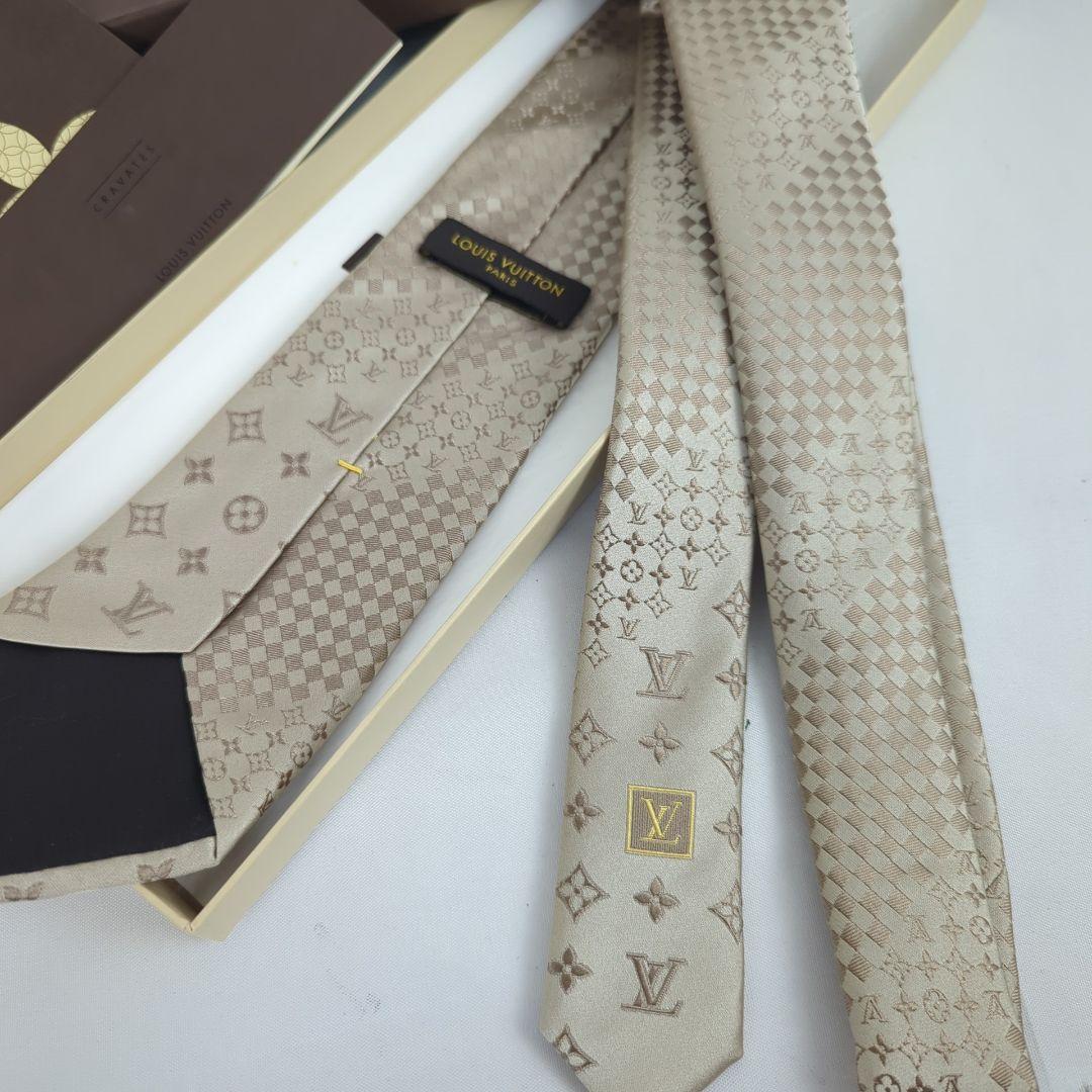【美品】LOUISVUITTON ルイヴィトン モノグラム ダミエ ネクタイ