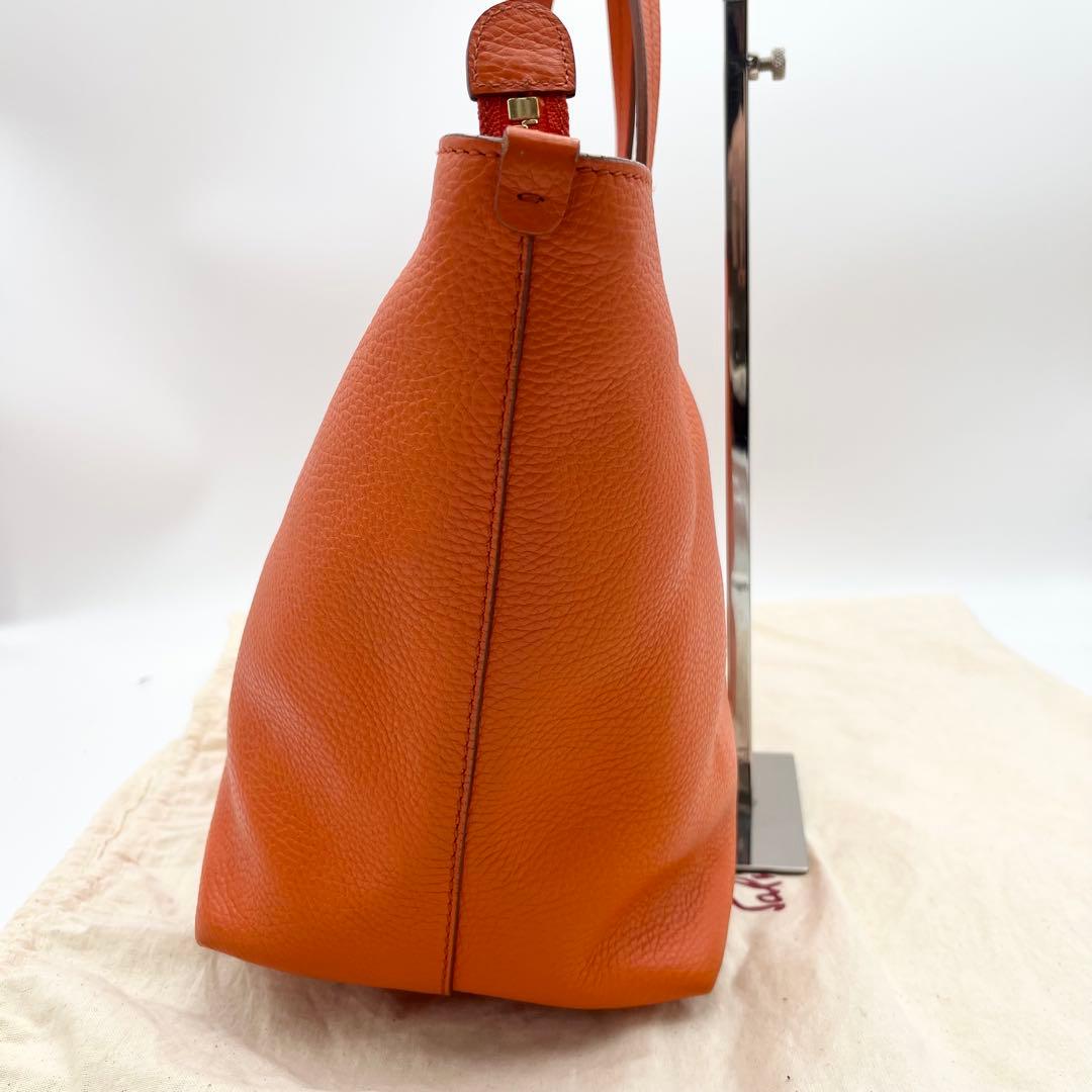 フェラガモ ガンチーニ A4◎ トートバッグ レザー オレンジ