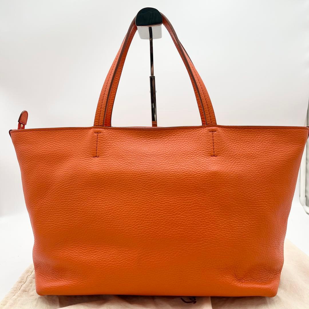 フェラガモ ガンチーニ A4◎ トートバッグ レザー オレンジ