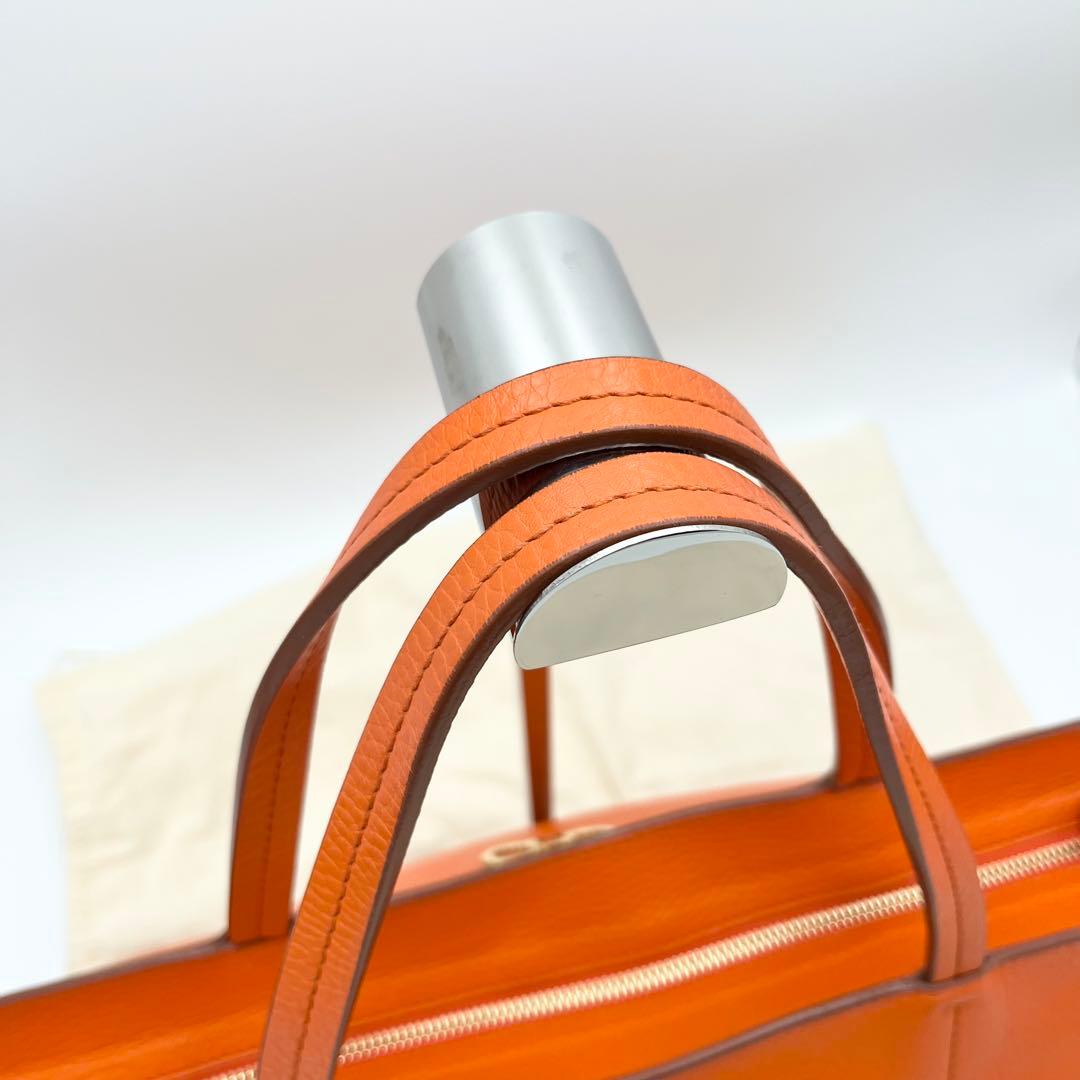 フェラガモ ガンチーニ A4◎ トートバッグ レザー オレンジ