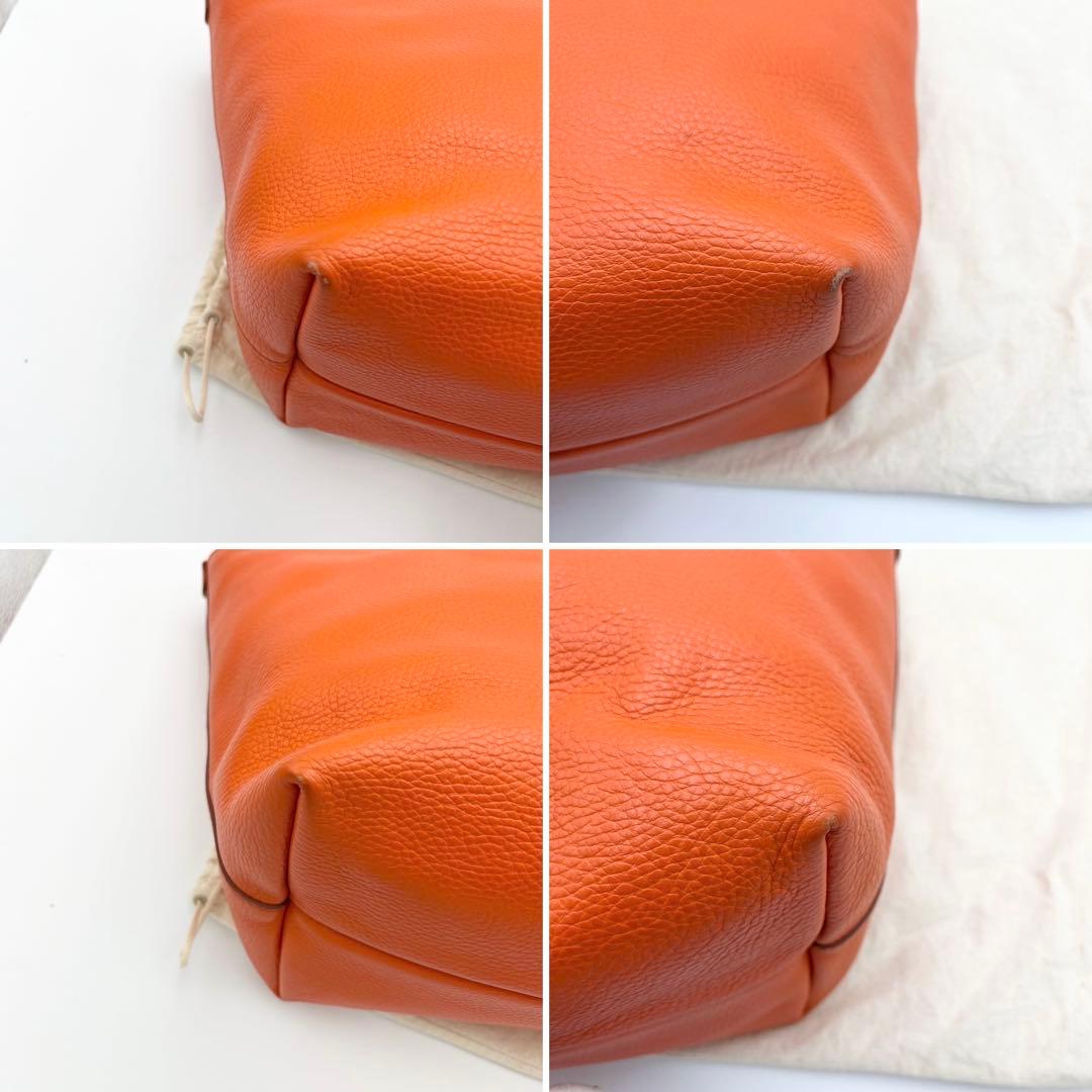 フェラガモ ガンチーニ A4◎ トートバッグ レザー オレンジ